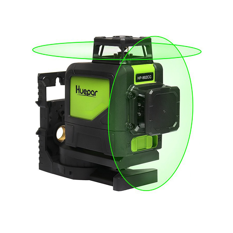 Green Beam Laser Level 12 Line - Niveau laser 3D auto-nivelant 360° Huepar