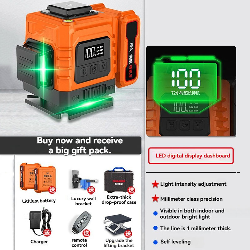 Laser Level Outdoor Bright Green - Niveau laser vert 12 lignes 360