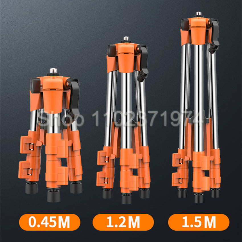 Laser Level Tripod Stand 1.5M - Trépied universel réglable en acier inoxydable,