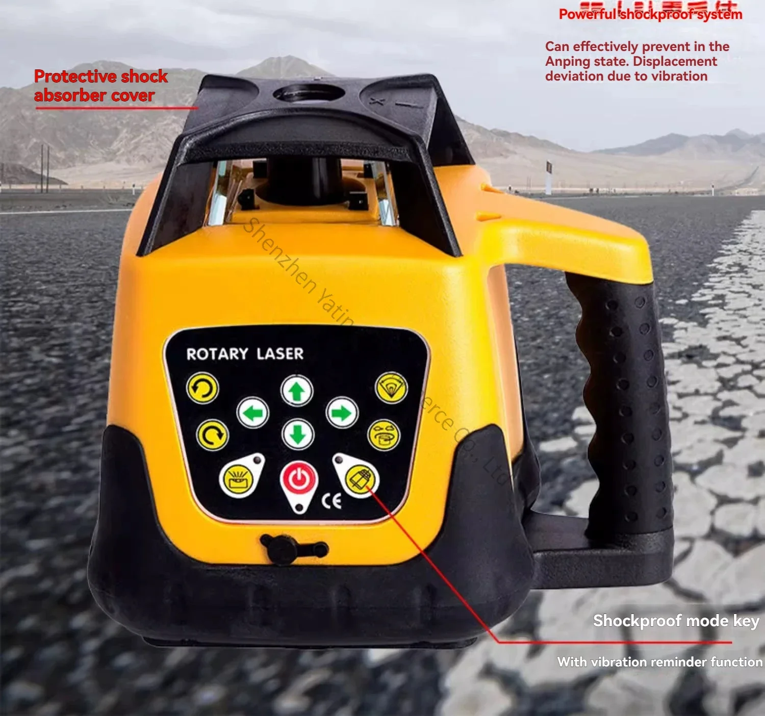 Rotary Laser Level 500M Range - Niveau laser rotatif à faisceau vert