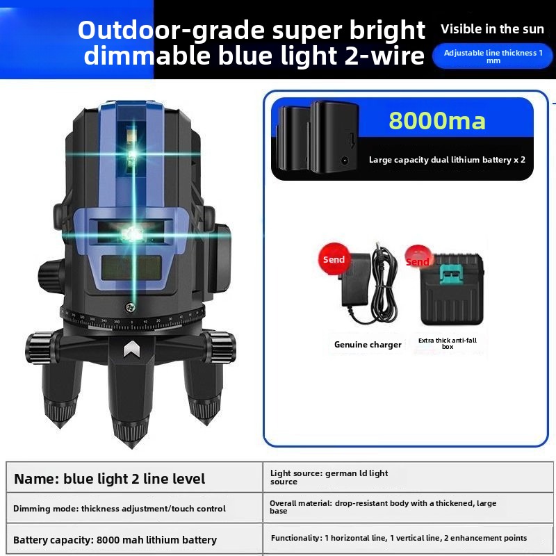 Laser Level Outdoor Bright Green - Niveau laser ultra-lumineux infrarouge 2-3-5 lignes