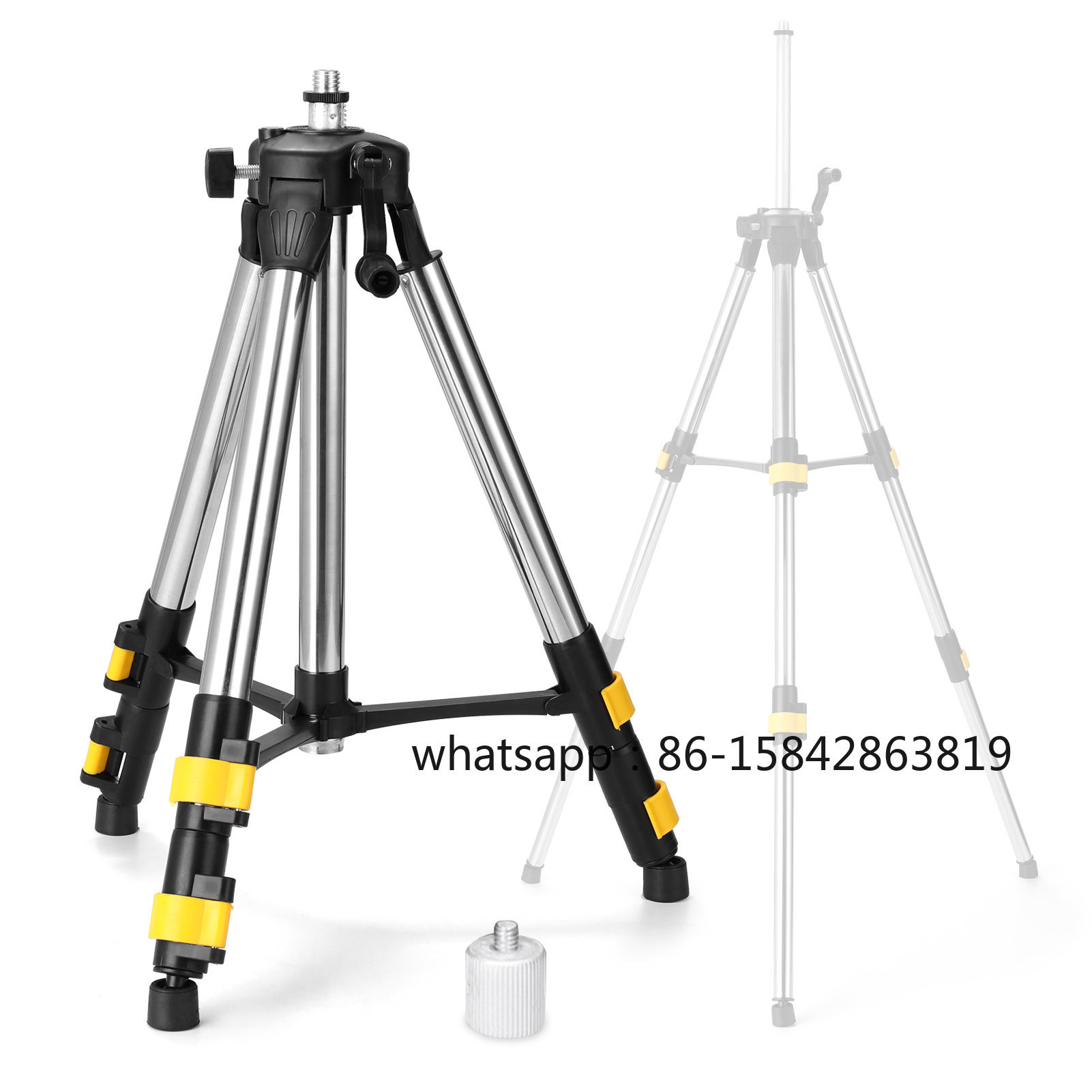 Laser Level Tripod Stand 1.5M - Trépied extensible en acier inoxydable de