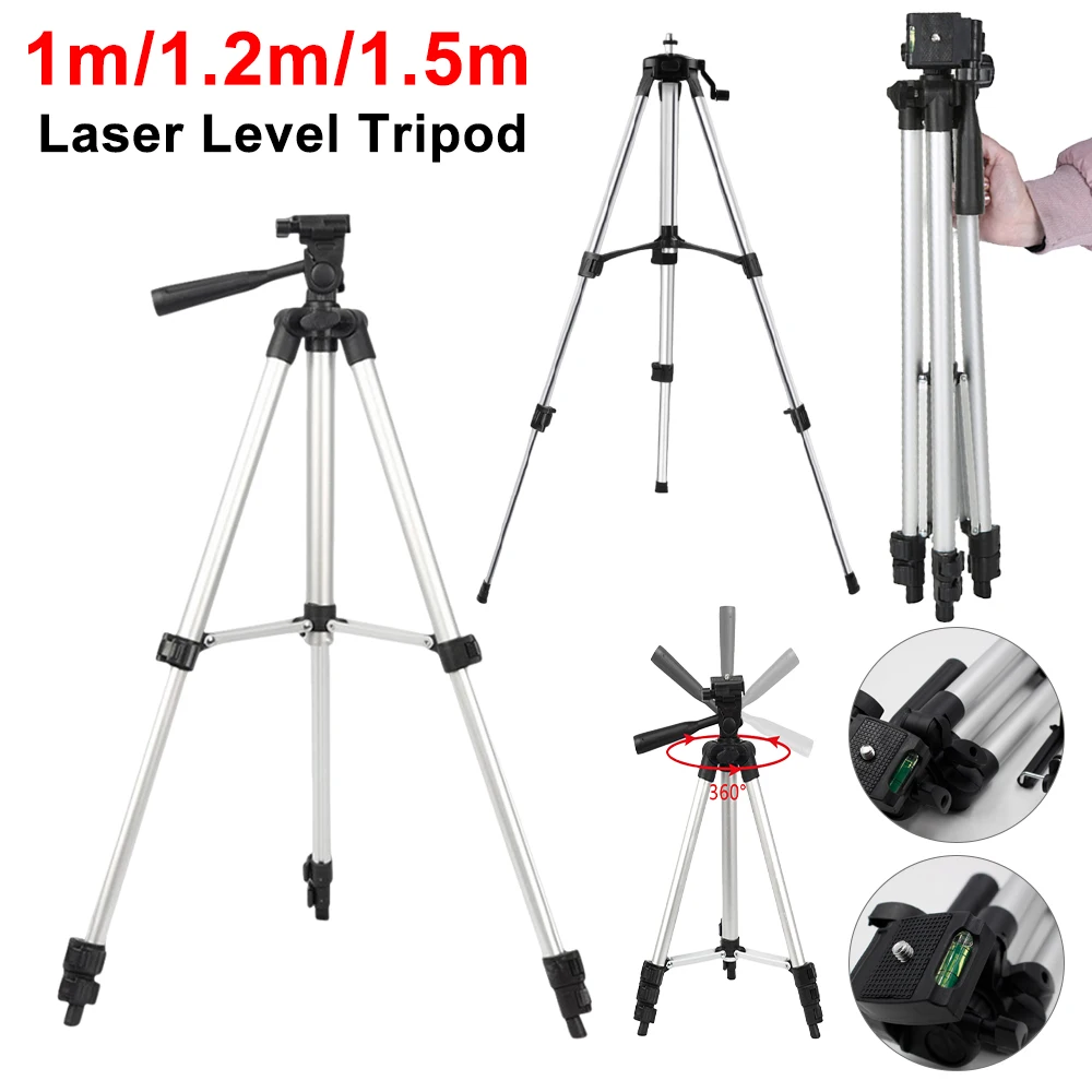 Laser Level Tripod Stand 1.5M - Trépied pour niveau laser 1M/1.2M/1.5M, support