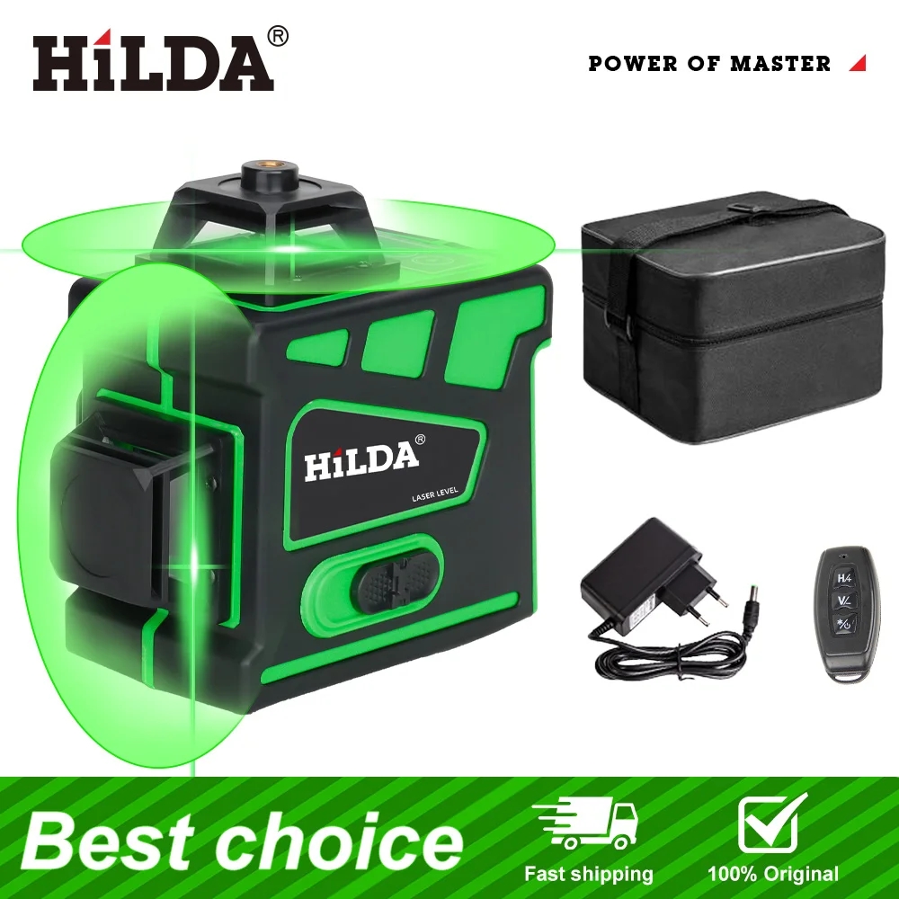 Green Beam Laser Level 12 Line - Niveau laser HILDA 16/12 lignes super