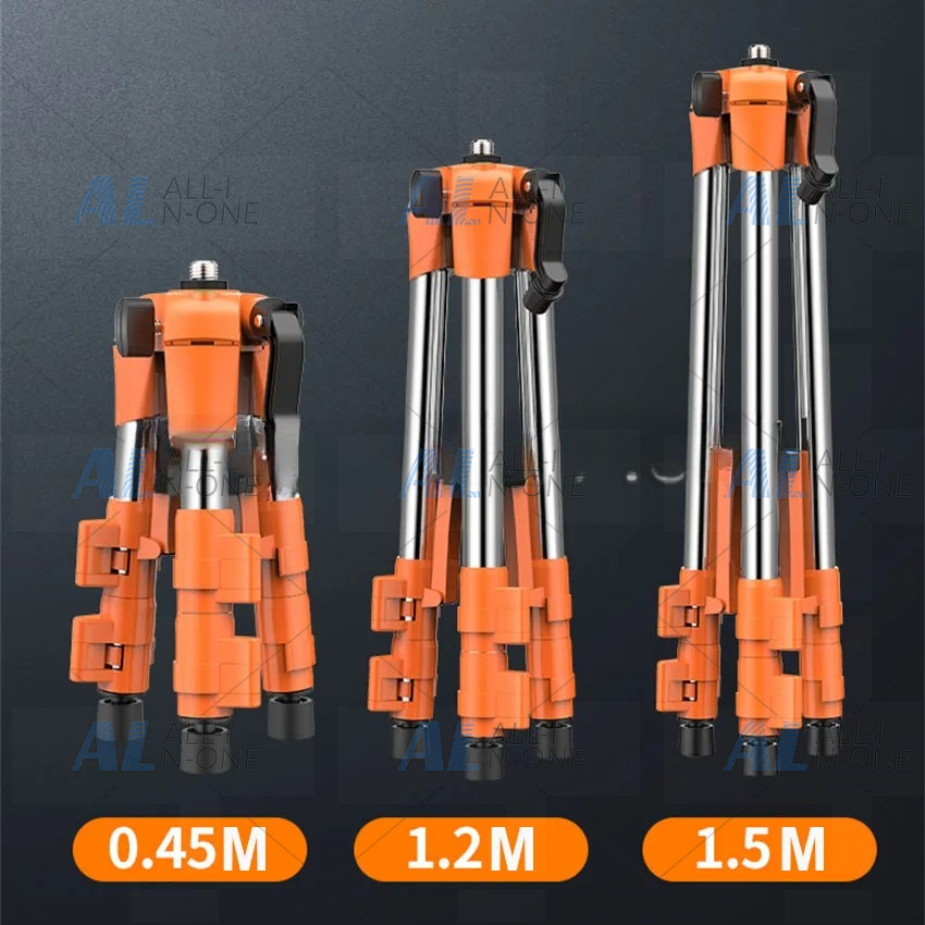 Laser Level Tripod Stand 1.5M - Trépied universel réglable en acier inoxydable