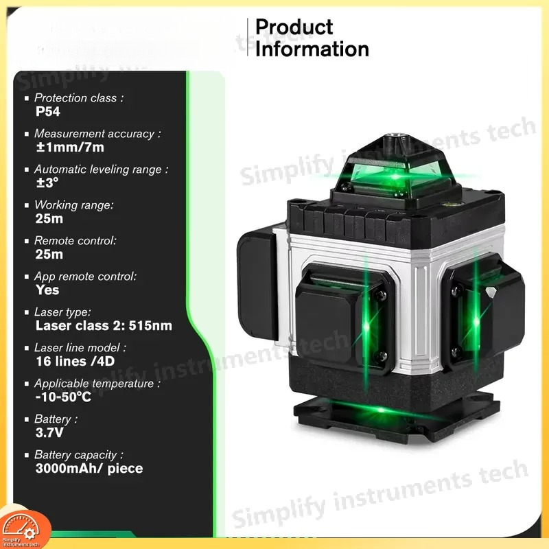 Niveau laser 16 lignes avec té - Cross Line Laser 360 Degree avis et prix