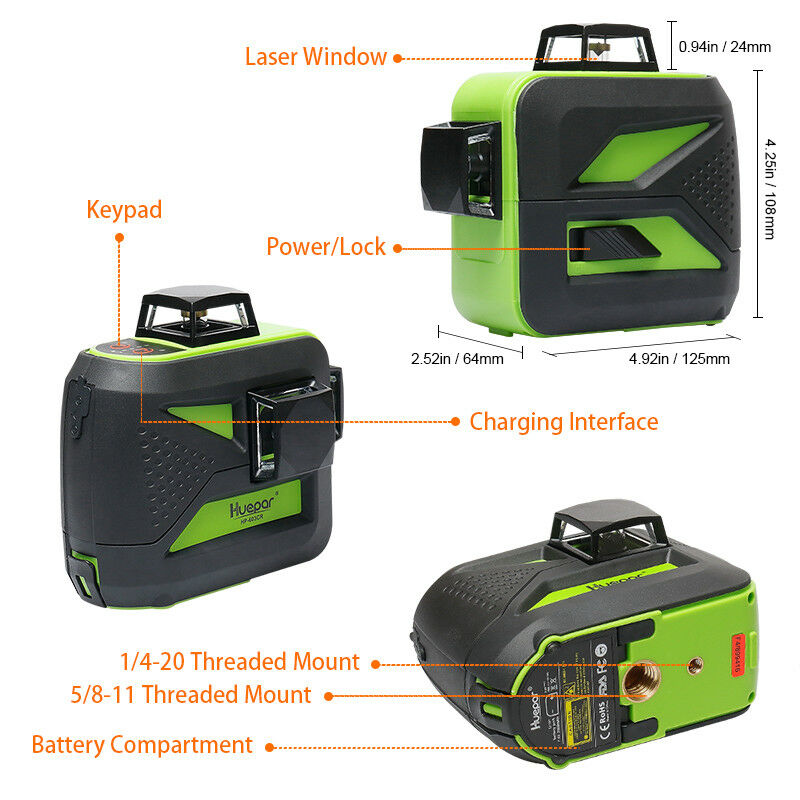 Niveau laser croisé 3D 603CR à - Laser Level 3D Cross Line Self Leveling avis et prix