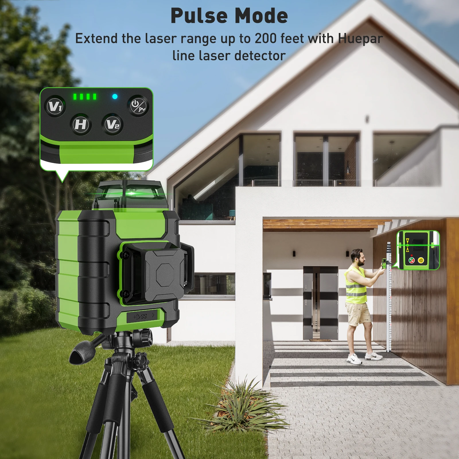 Huepar AVEN03CG-Niveau laser à - Green Beam Laser Level 12 Line avis et prix