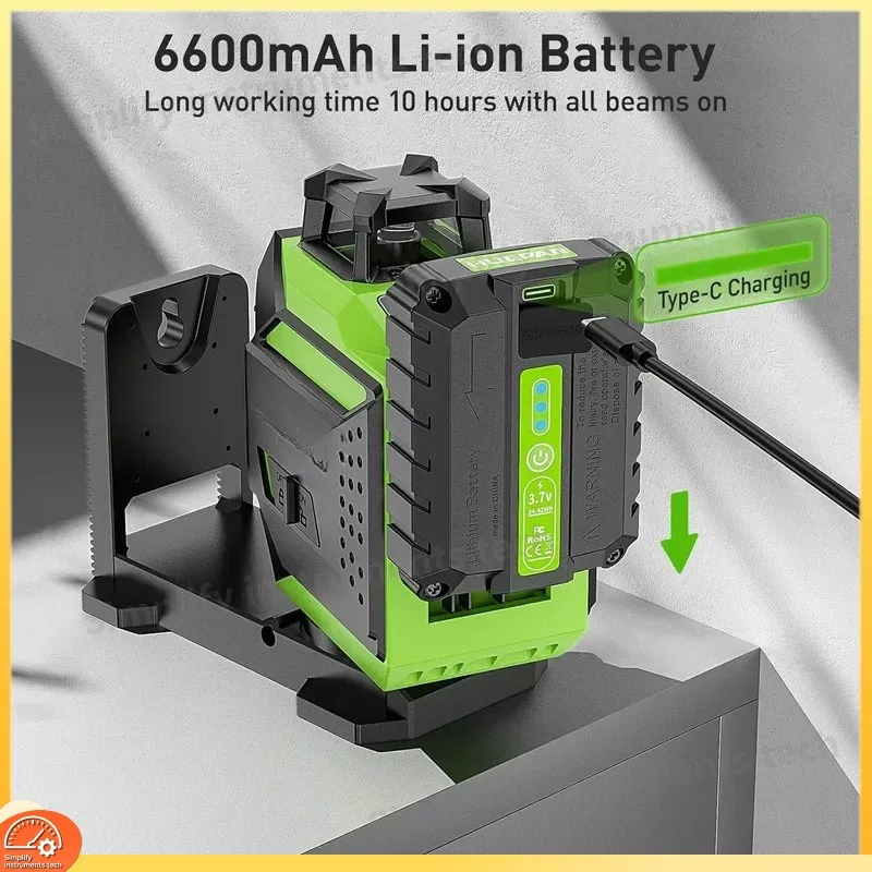 Niveau laser 3D à 12 lignes, a - Laser Level 3D Cross Line Self Leveling avis et prix