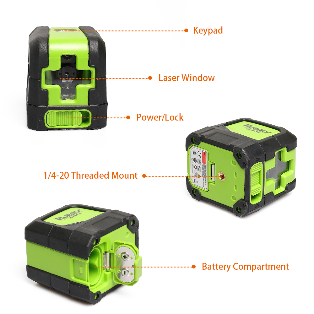 Huepar niveau Laser 2 lignes 9 - Laser Level 3D Cross Line Self Leveling avis et prix