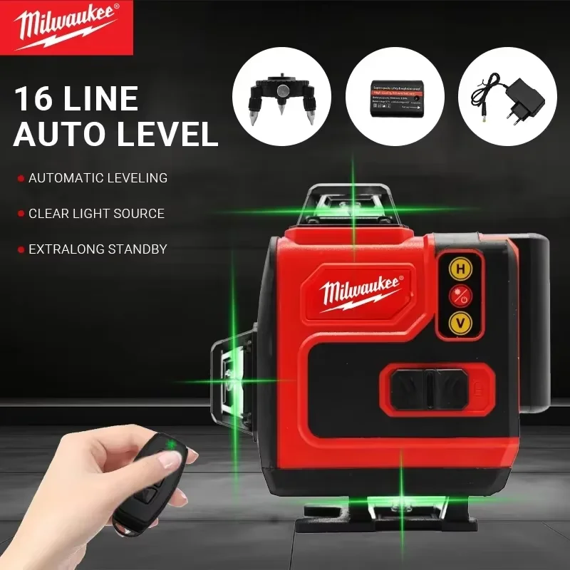 Milwaukee 8D16X Niveau laser v - Laser Level 4D 16 Line Green avis et prix