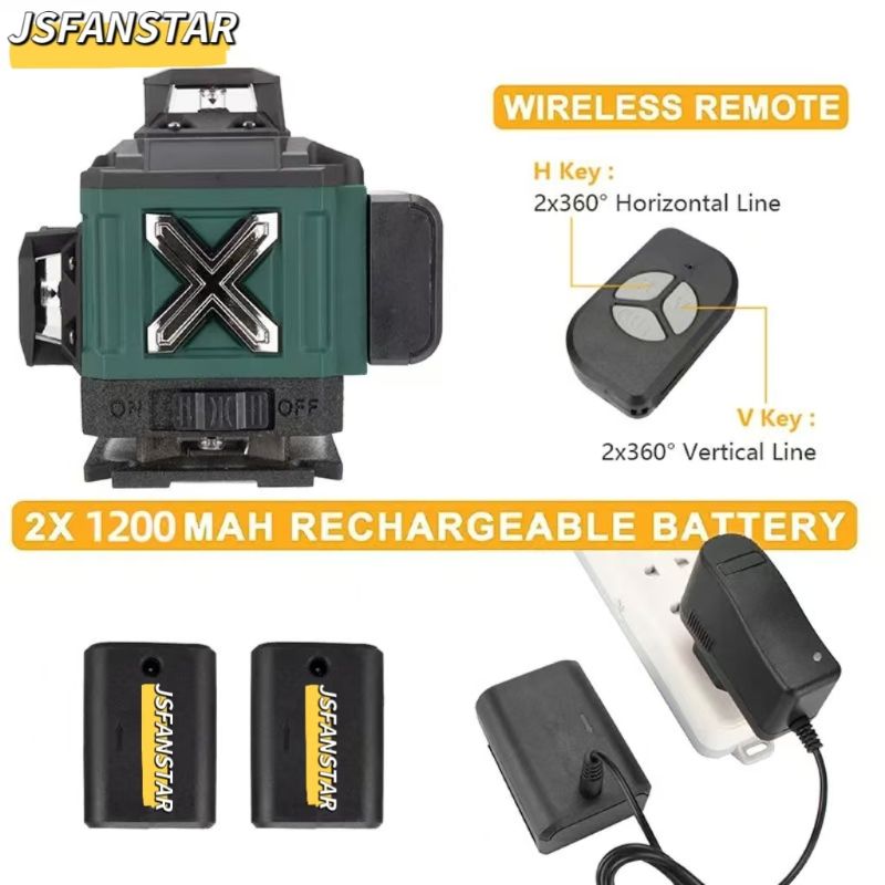 Niveau laser 4D vert 16 lignes - Laser Level 4D 16 Line Green avis et prix