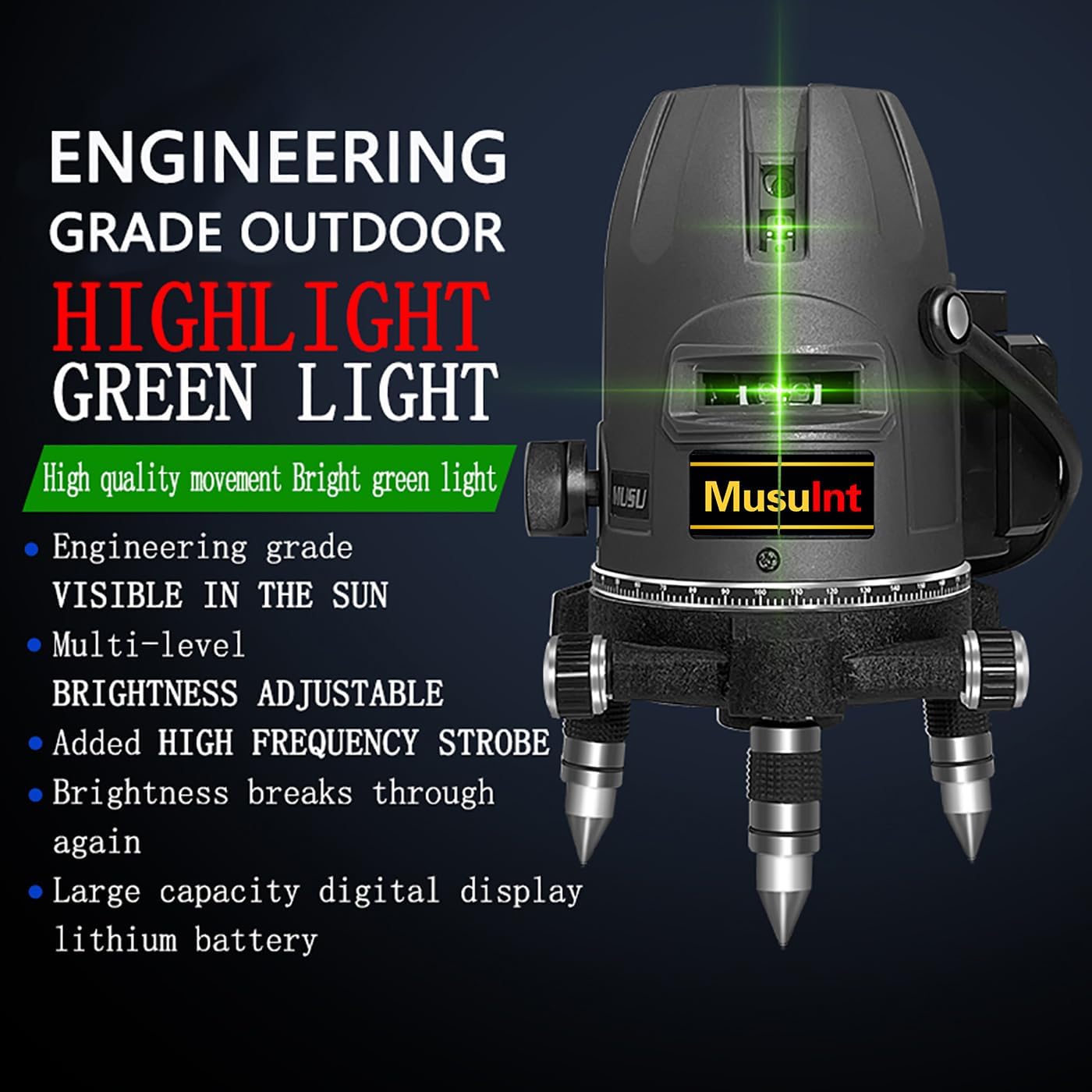 Pour niveau laser à 5 lignes ( - Laser Level Outdoor Bright Green avis et prix