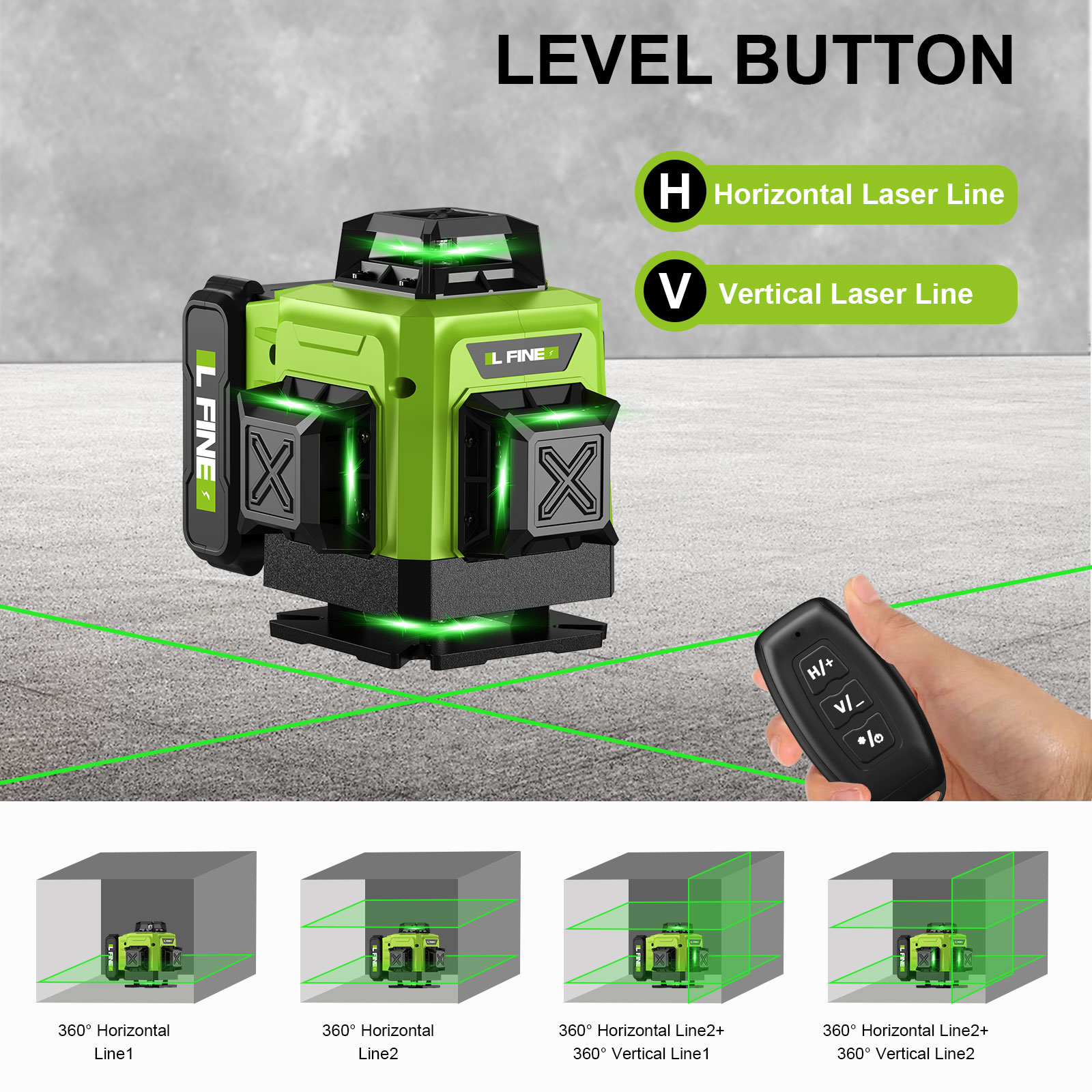 niveau Laser auto-nivelant hor - Laser Level 4D 16 Line Green avis et prix