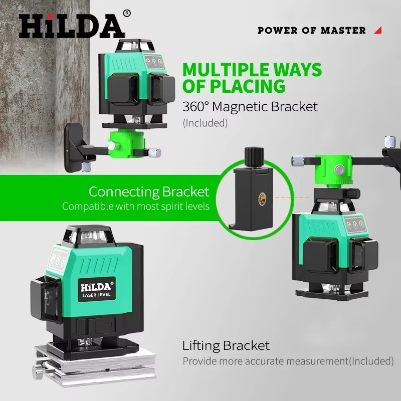 Niveau laser vert HILDA 12/16  - Green Beam Laser Level 12 Line avis et prix