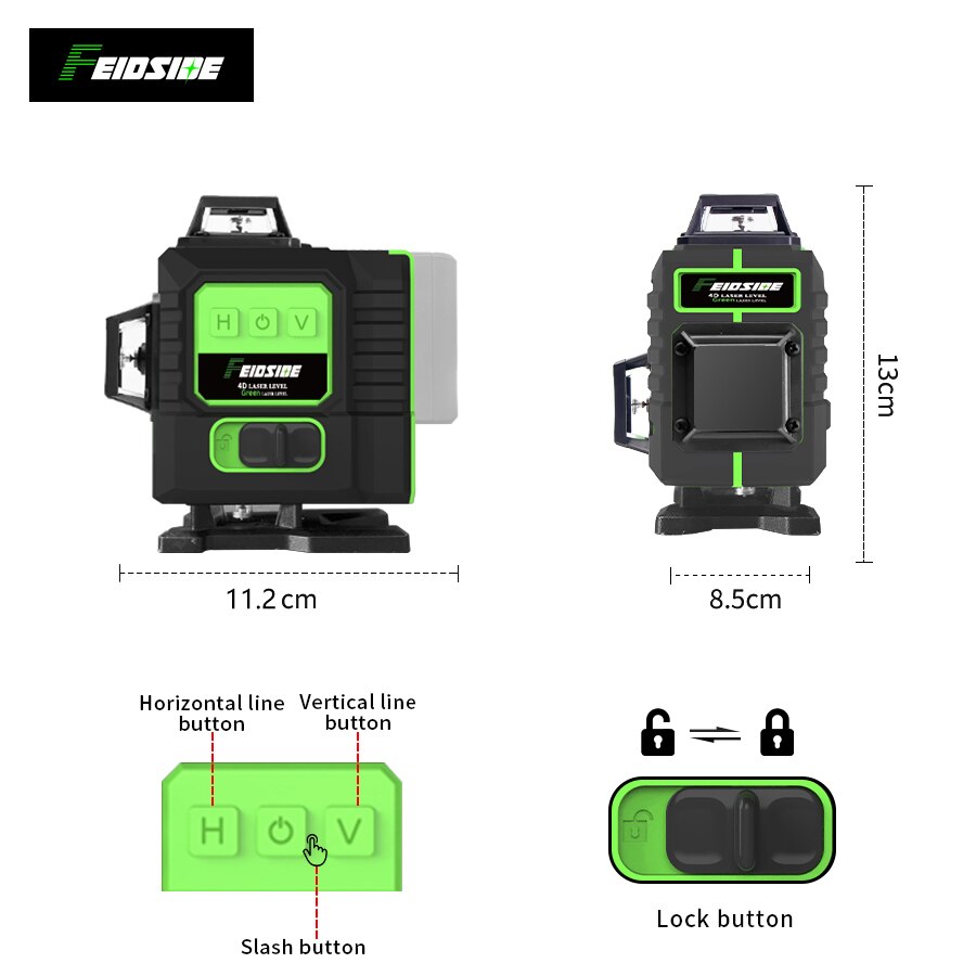 Niveau laser vert 4D/3D FEIDSI - Laser Level Outdoor Bright Green avis et prix