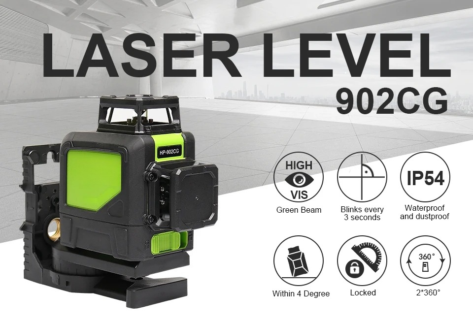 Niveau laser vert 902CG à auto - Cross Line Laser 360 Degree avis et prix