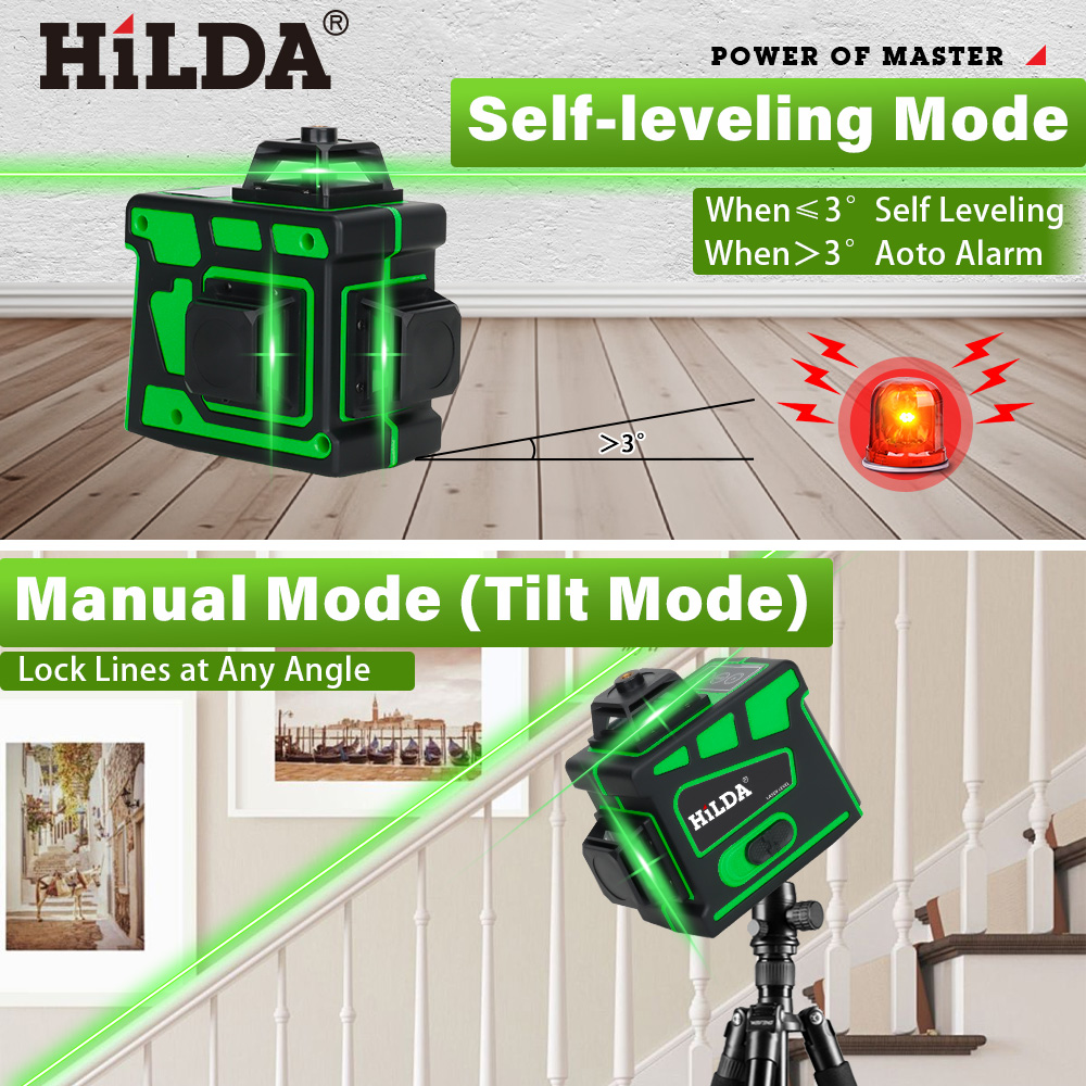 Niveau laser HILDA 16/12 ligne - Green Beam Laser Level 12 Line avis et prix