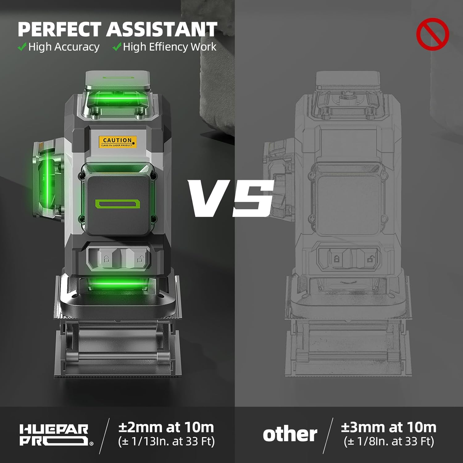Huepar – niveau Laser professi - Laser Level 4D 16 Line Green avis et prix