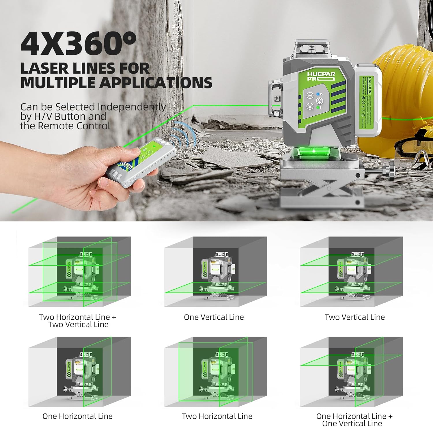 Huepar – niveau Laser professi - Laser Level 4D 16 Line Green avis et prix