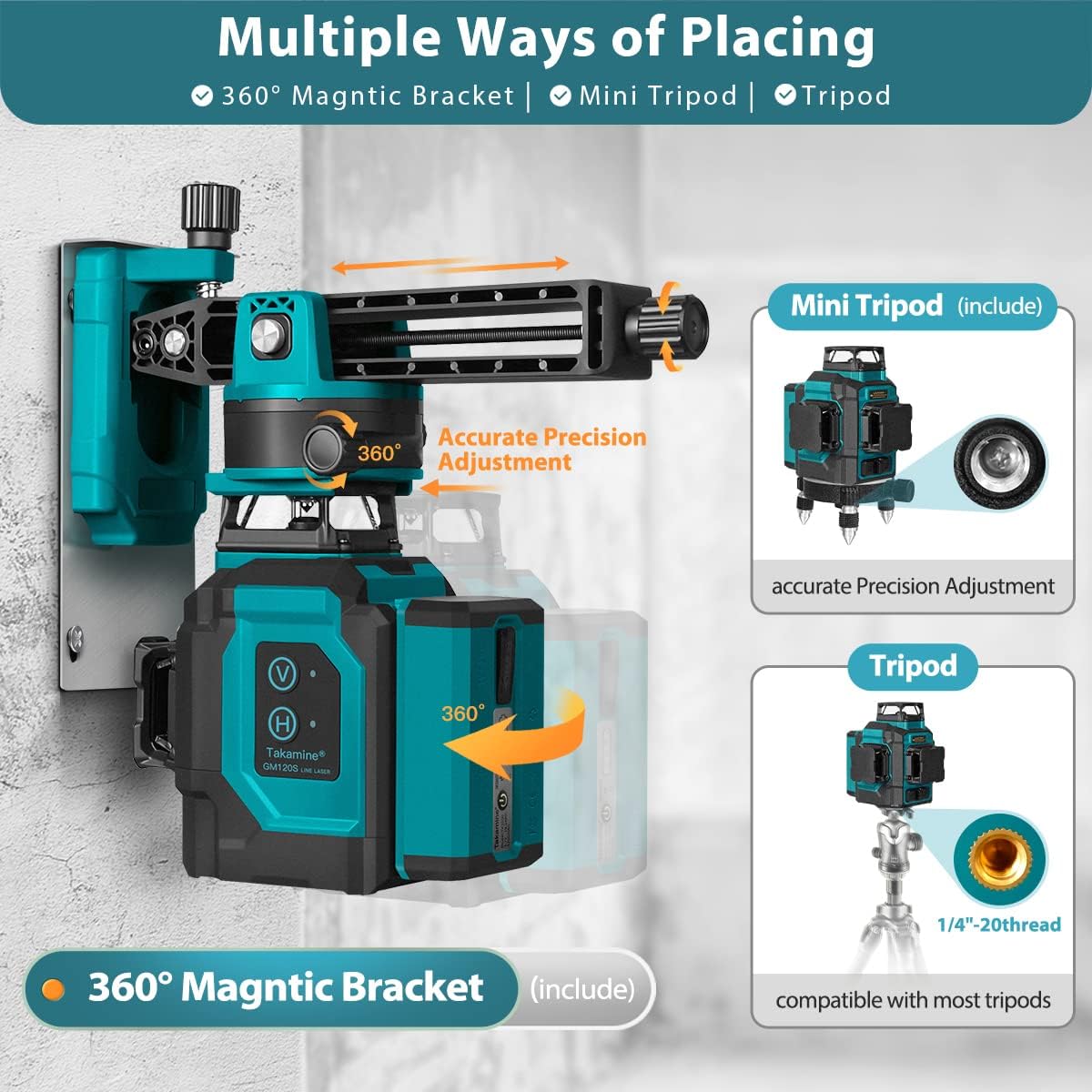 Pour 3x360 °   Niveau laser ve - Laser Level 3D Cross Line Self Leveling avis et prix